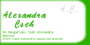 alexandra cseh business card